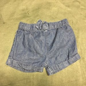 🍏Girl denim shorts 12 month